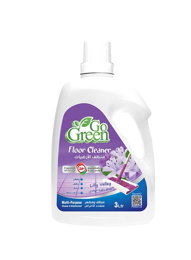 GO GREEN Floor Disinfectant And Cleaner Lilly Flower 3Liters