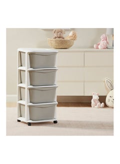 Home Center Marcus 4-Drawer Storage Tower Grey 36.5X75X37cm  - Image 1