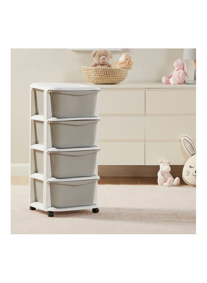 Home Center - Marcus 4-Drawer Storage Tower Grey 36.5X75X37cm - Image 1