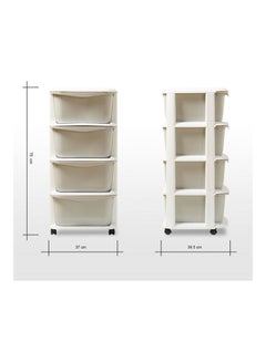 Home Center Marcus 4-Drawer Storage Tower Grey 36.5X75X37cm  - Image 2