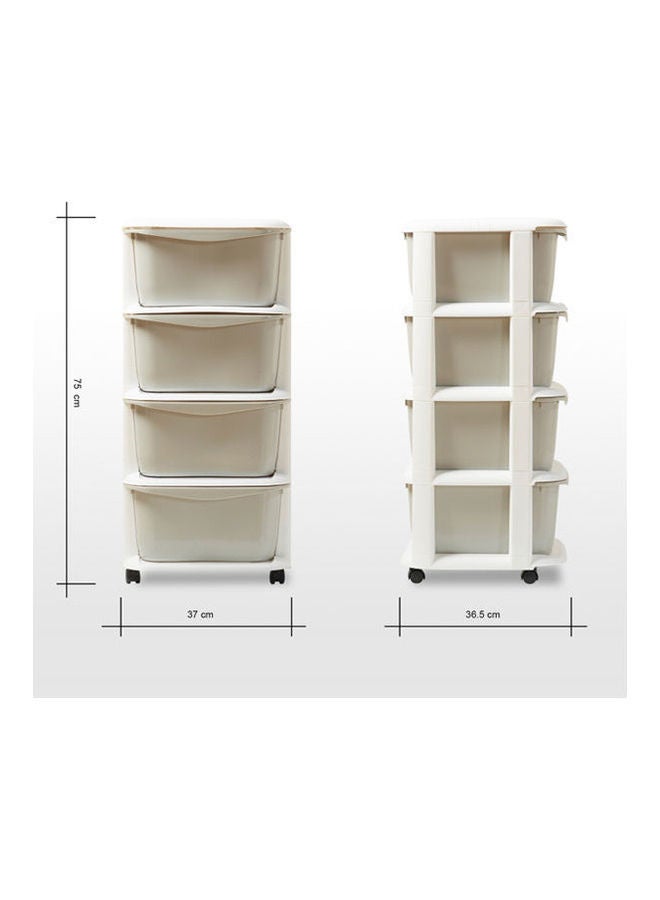 Home Center - Marcus 4-Drawer Storage Tower Grey 36.5X75X37cm - Image 1