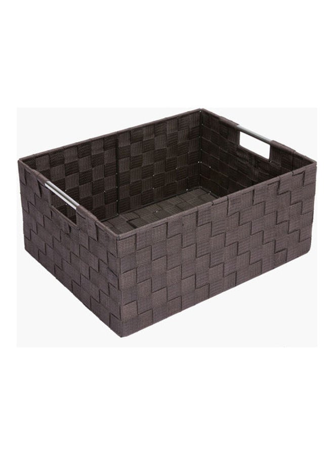 Home Center - Locker Storage Basket With Empty Handles Brown 29X16.5X36.8cm - Image 1