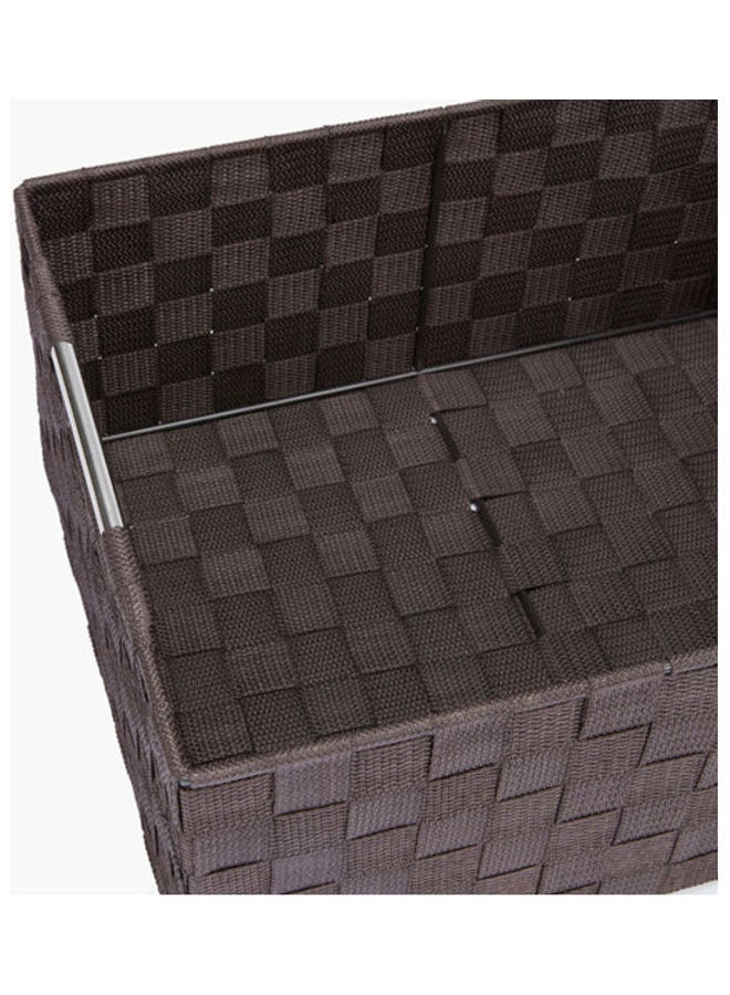 Home Center - Locker Storage Basket With Empty Handles Brown 29X16.5X36.8cm - Image 1