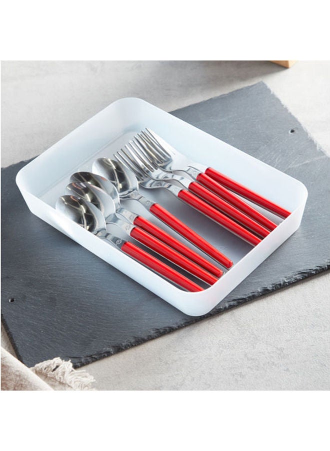 Home Center Rectangular Drawer Organizer Clear 18.4X4.5X26.5cm - Image 1