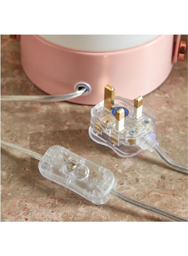 Home Center Glass Table Lamp Pink 24cm - Image 2