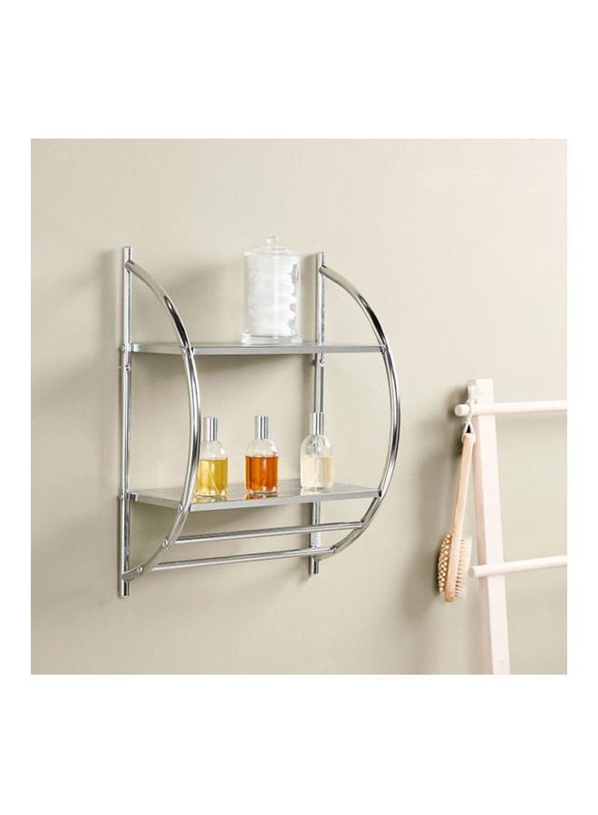 Home Center Wall-Mounted Shower Basket SIlver - Image 1