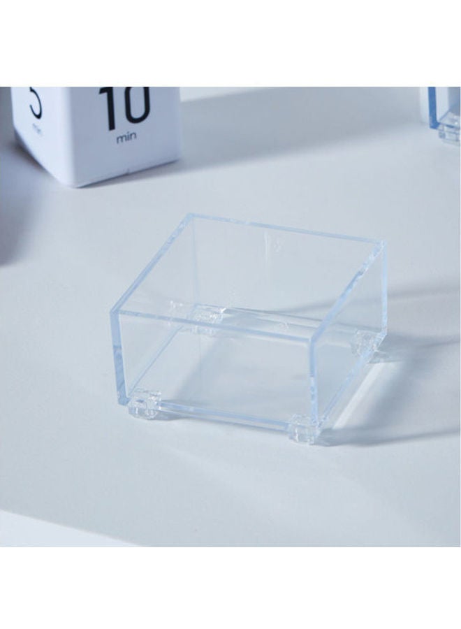 Home Center Square Desk Organizer CLear 6.5X9.5X9.5cm - Image 1
