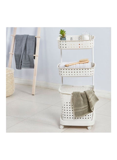 Alba 3-Storey Laundry Unit White 103X32X42cm