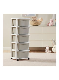 Home Center Marcus 5-Drawer Storage Tower Grey 36.4X37X96cm  - Image 1