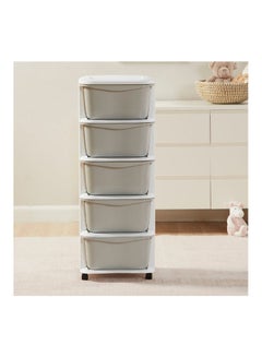 Home Center Marcus 5-Drawer Storage Tower Grey 36.4X37X96cm  - Image 2