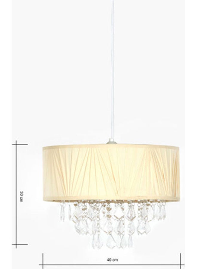Home Center - Ruffle Trim Ceiling Lamp Shade Gold 40X30X40cm - Image 1