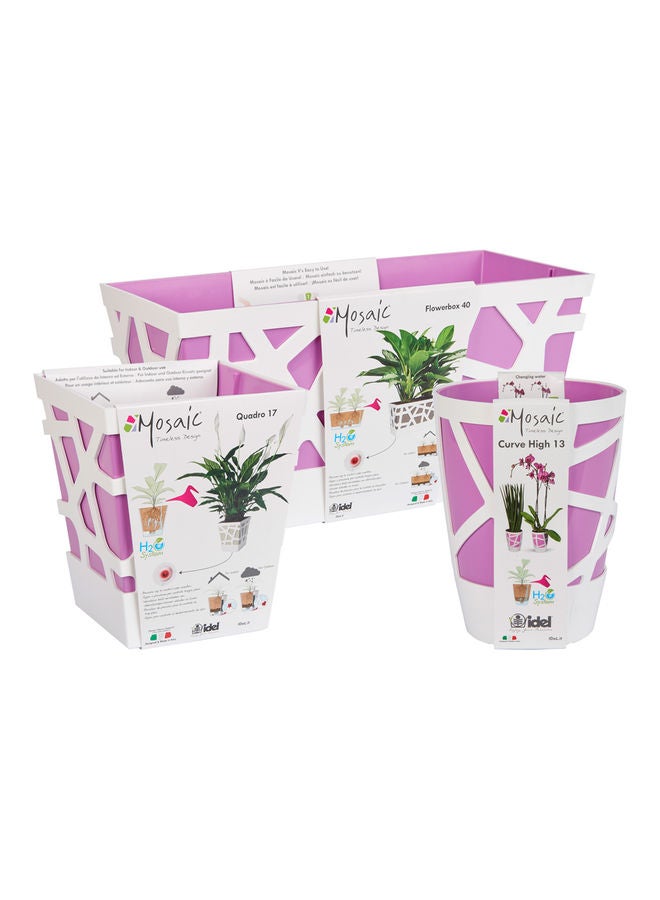 IDEL - Combination of Mosaic Curve 13 + Quadro 17 + Flowerbox 40 Purple - Image 1