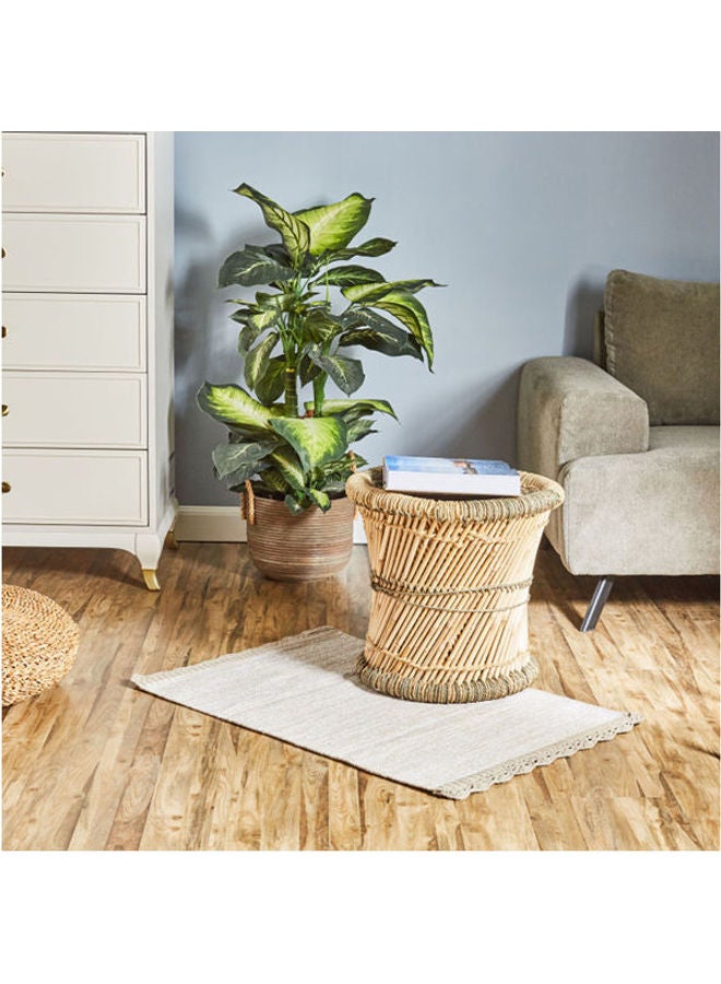 Home Center Handwoven Carpet Rug Silver 50X80cm - Image 2