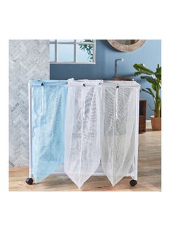 Home Center Laundry Sorter 3 Bags On Wheels Multicolour 72X38X78cm  - Image 1