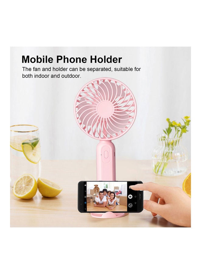 Generic - USB Mini Handheld Rechargeable Cooling Fan H39380P2-LM Pink - Image 1