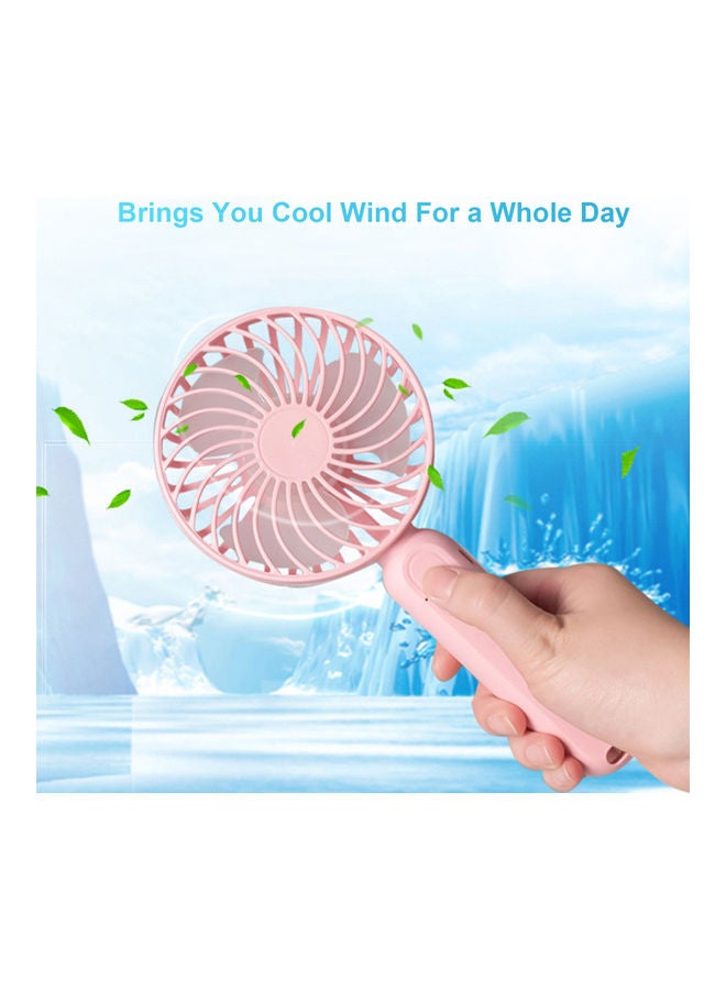 Generic - USB Mini Handheld Rechargeable Cooling Fan H39380P2-LM Pink - Image 1