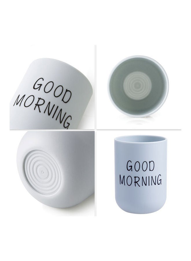 Multifunctional Ceramic Toothbrush Holder Blue 10 x 7.2 x 7.2cm  - Image 3