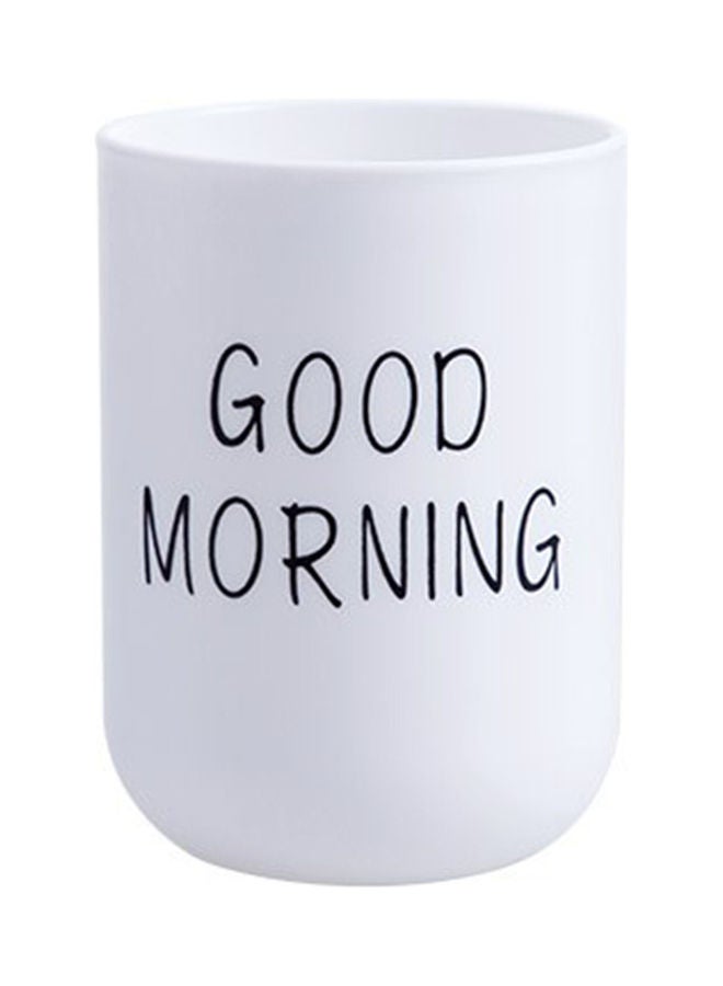 Multifunctional Ceramic Toothbrush Holder White 10 x 7.2 x 7.2cm - Image 1