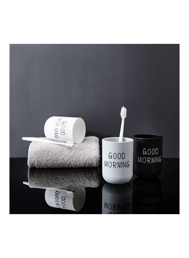 Multifunctional Ceramic Toothbrush Holder White 10 x 7.2 x 7.2cm - Image 2