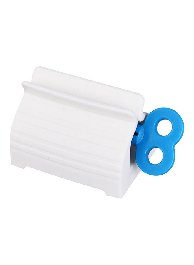 Manual Vertical Rolling Toothpaste Dispenser White/Blue 5.5 x 3.5 x 4cm