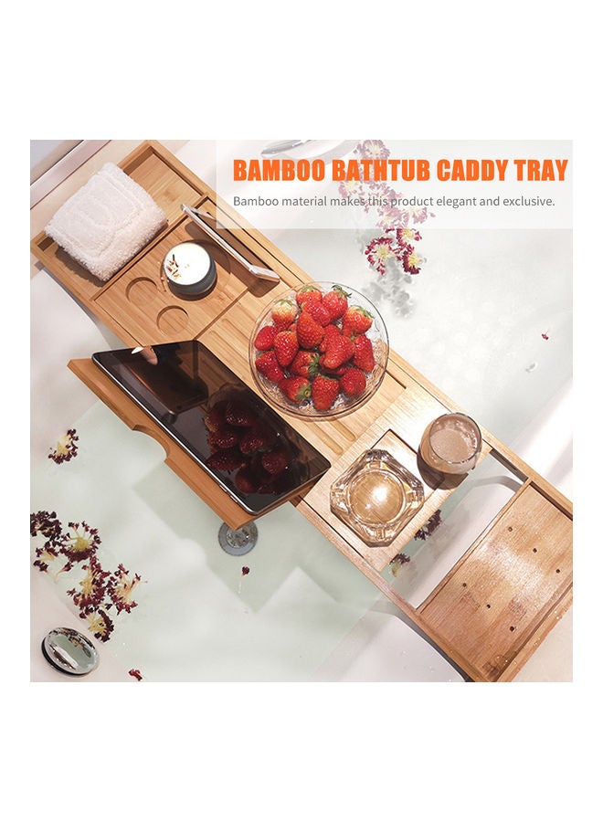 Bathtub Caddy Tray Brown 76 x 4 x 24cm - Image 3