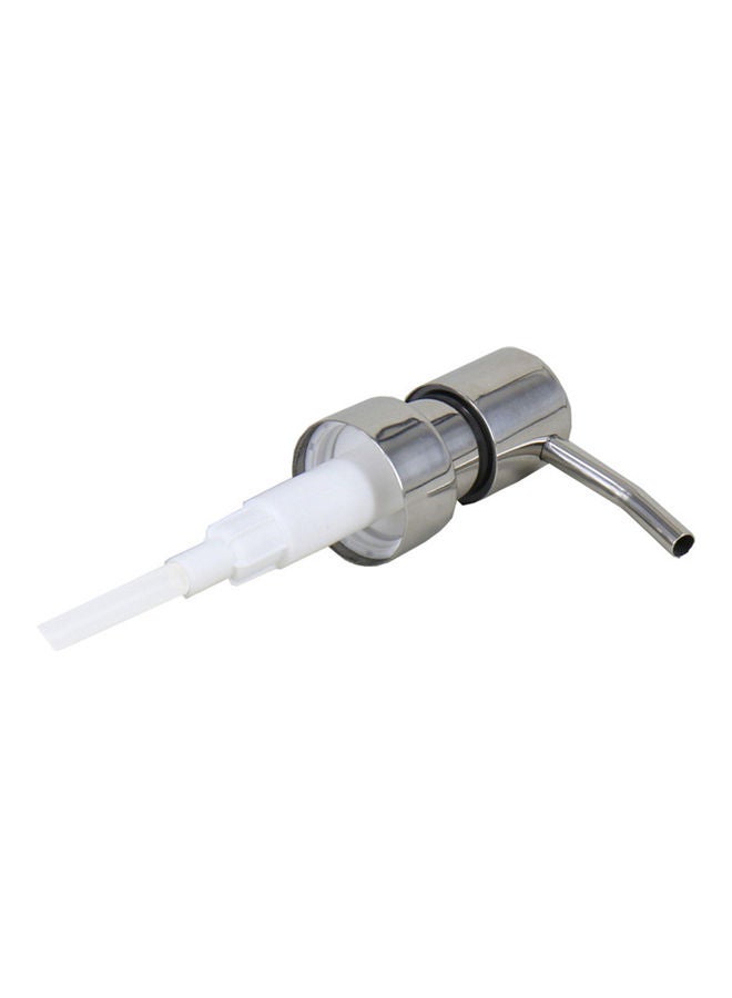 Stainless Steel Soap and Lotion Dispenser Pump Silver/White 29 x 2.5 x 5cm - Image 4