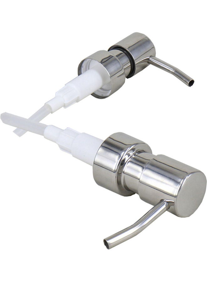 Stainless Steel Soap and Lotion Dispenser Pump Silver/White 29 x 2.5 x 5cm - Image 5