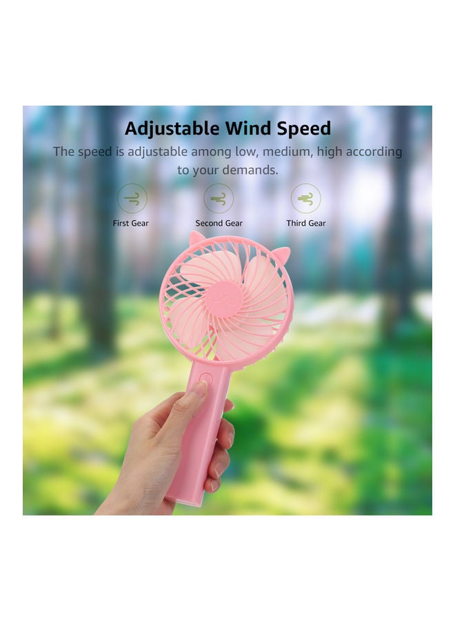 Mini Handheld Fan H39168P-2-LM Pink - Image 4