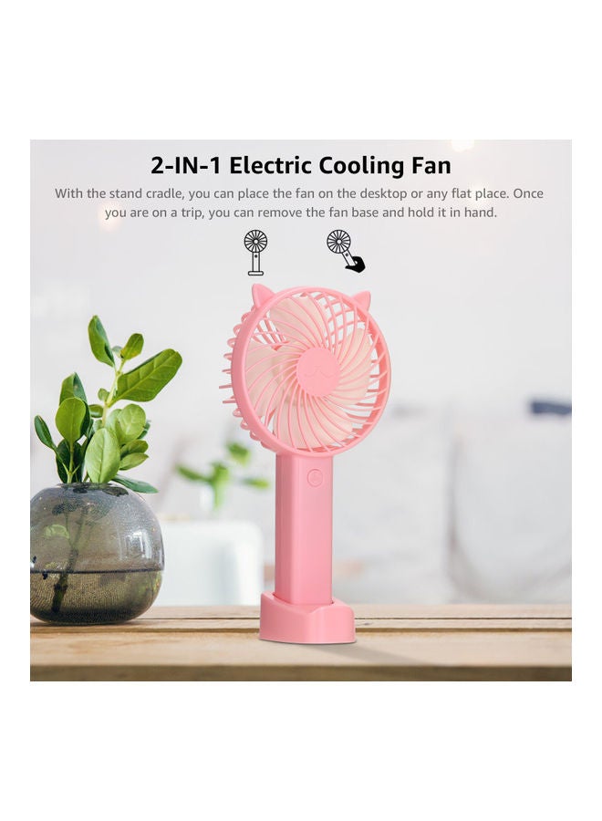 Mini Handheld Fan H39168P-2-LM Pink - Image 5