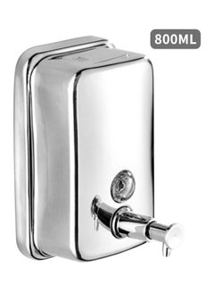 Stainless Steel Wall Mounted Manual Soap Dispenser Silver 800ml - v1627897539/N49685688A_1