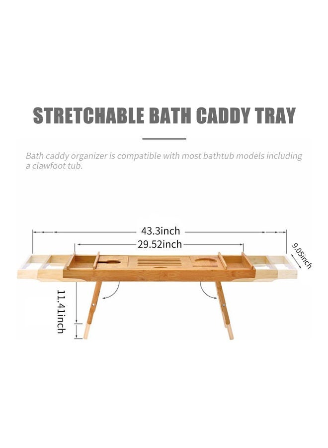 Bathtub Caddy Tray Brown 76 x 5.50 x 24cm - Image 4