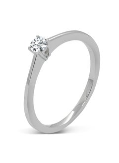 STARGEMS 18K Four Prong White Gold Diamond Ring  - Image 2