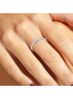 STARGEMS 18K Four Prong White Gold Diamond Ring  - Image 3