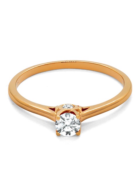 18K Rose Gold Diamond Ring