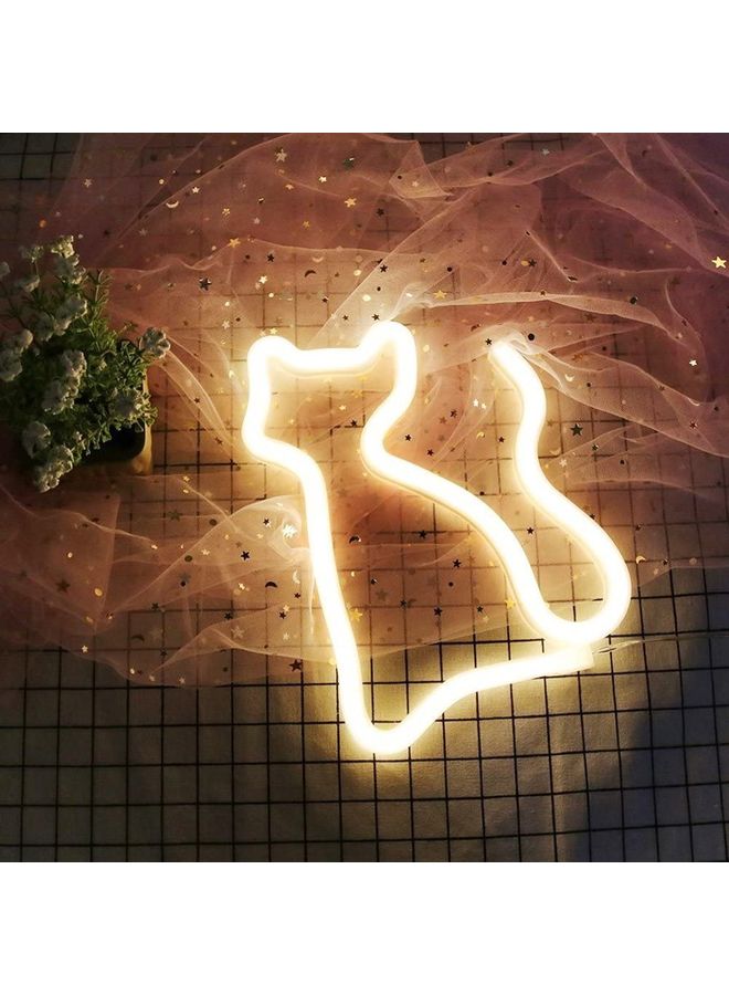 أيكبين لافتة نيون لديكور الحائط أو مصباح LED يعمل بمنفذ USB أبيض دافئ  - Image 3