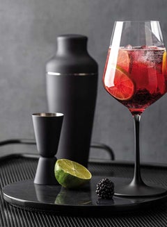Villeroy & Boch 4-Piece Manufacture Rock Red Wine Glass Set Clear/Black  - Image 3