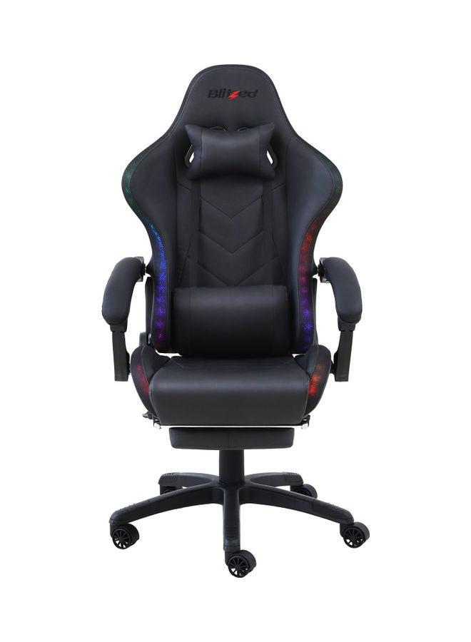 Blitzed RGB Gaming Chair With Retractable Footrest And Lumbar Pillow Black - Image 2