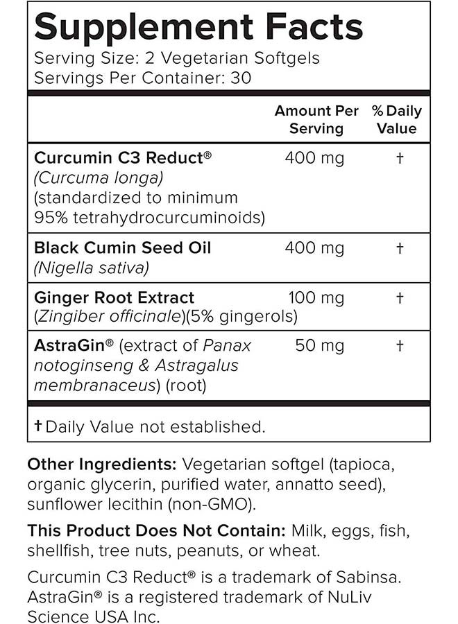SMARTERNUTRITION Curcumin With Black Seed Oil Softgels - Image 4