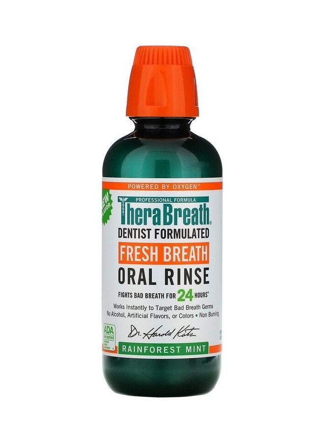 TheraBreath Fresh Breath Oral Rinse Rainforest Mint 473ml  - Image 1