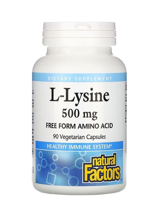 ناتشرال فاكتورز L-Lysine, 500 mg Capsules  - Image 1