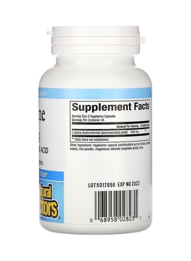 ناتشرال فاكتورز L-Lysine, 500 mg Capsules  - Image 2