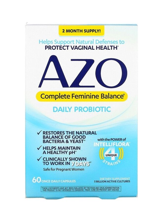 AZO Complete Feminine Balance, Daily Probiotic Capsules - Image 1