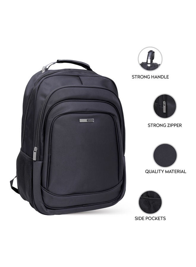 PARAJOHN Logo Detail Laptop Backpack Black - Image 2