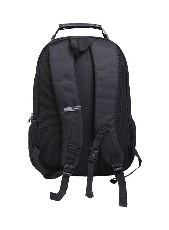 PARAJOHN Logo Detail Laptop Backpack Black - Image 3