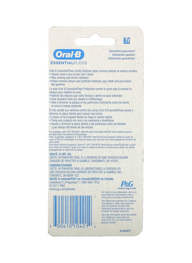أورال بي عبوة من قطعتين - خيط تنظيف الأسنان الأساسي، بالنعناع أبيض 54*2ياردة - Image 3