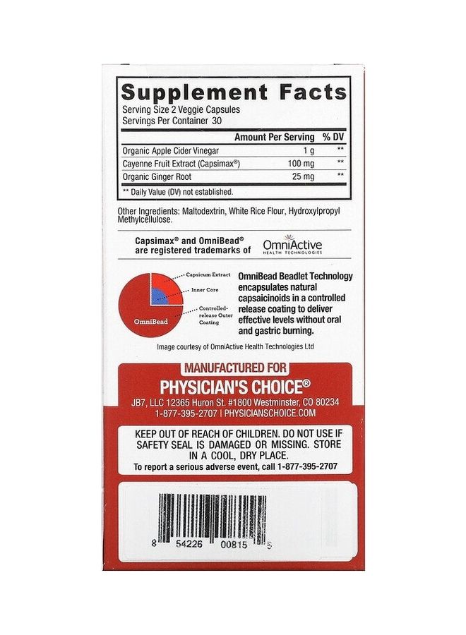 Physician's CHOICE Apple Cider Vinegar Capsules  - Image 2