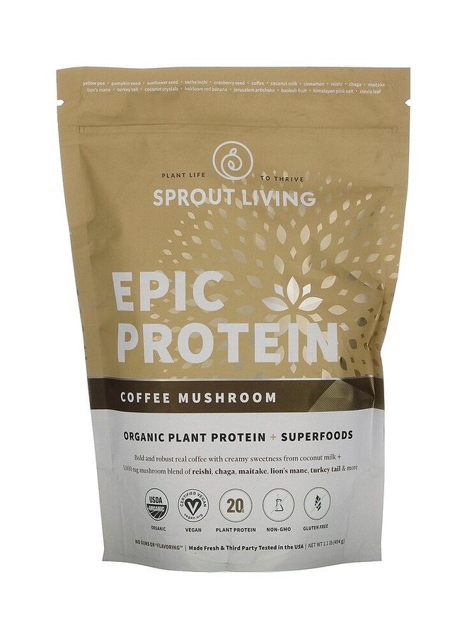 Sprout Living Organic Epic Protein - Coffee Mushroom  - Image 1