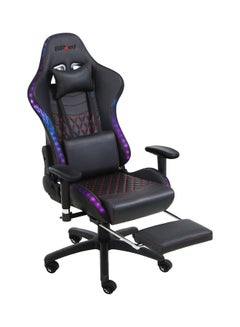 Blitzed RGB Gaming Chair With Retractable Footrest And Lumbar Pillow Black  - Image 2