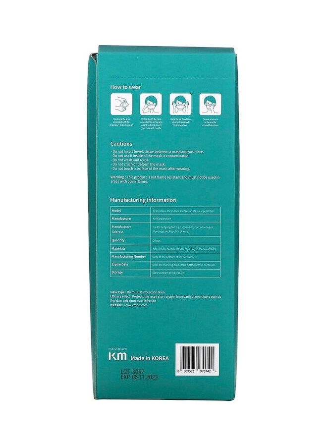 Dr. Puri 20 Pcs - KF-94 Micro-Dust Protection Face Mask - Image 2