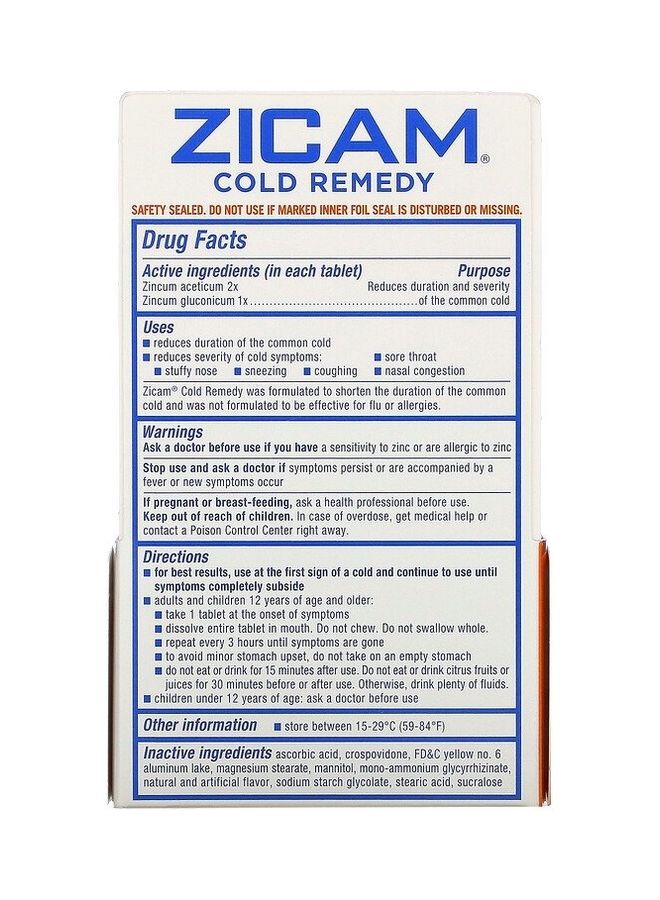 ZICAM - Cold Remedy Citrus RapidMelts - Image 1